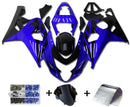 Fairing Injection Plastic Kit Blue Black Fit For Suzuki GSXR600/750 2004-2005 Generic