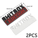 2pc Shitbox Edition Emblem Decal Badges Stickers For Ford Chevr Car Truck