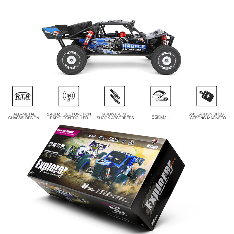 Wltoys 124018 RC Racing Car 60km/h 1/12 2.4GHz Off-Road Drift RTR 4WD Toy Gift