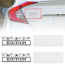 2pcs VETERAN Edition Emblem Badge Car Truck Rear Tailgate Sticker Decal Alloy
