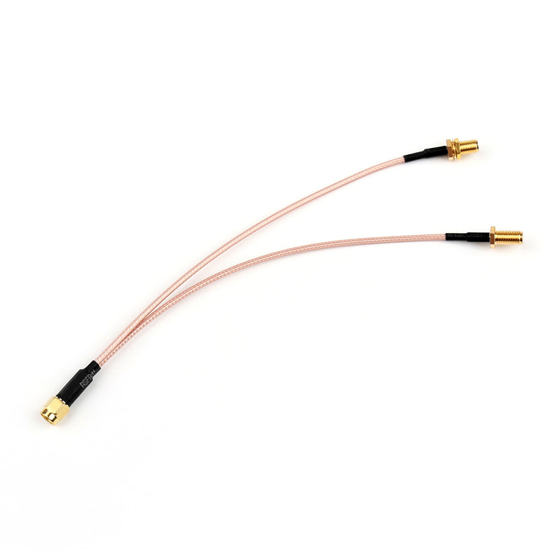 4Pcs 20cm RG316 Y Type 1 SMA Male Plug to 2 SMA Female Jack Branch Pigtail Cable 8in