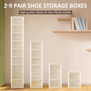 2-9 Pair No-Installation Shoe Storage Cabinet Drawer Box Plastic Frame Shoe Box
