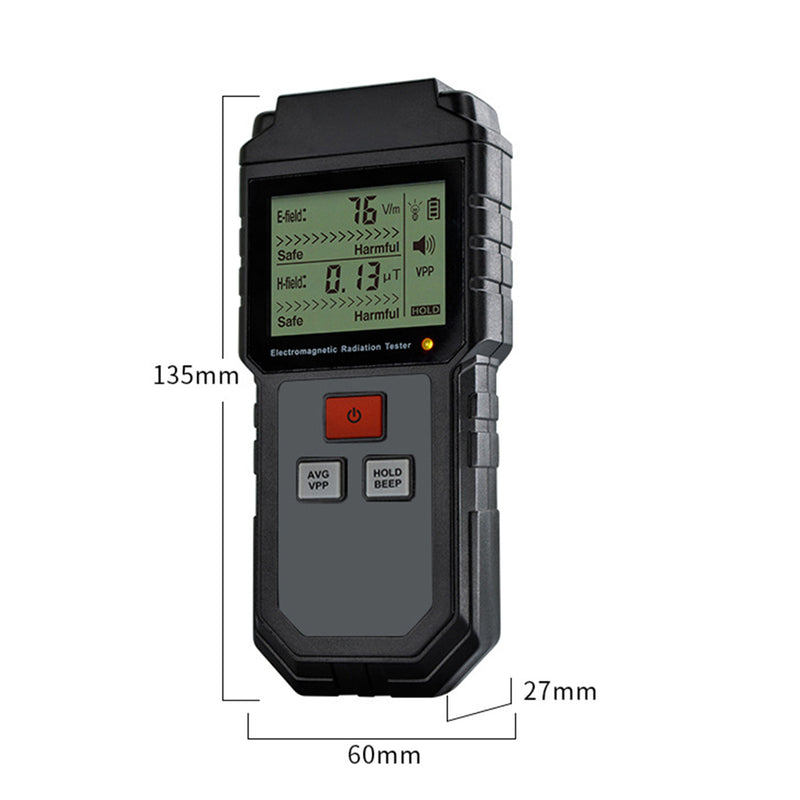 ET825 LCD Digital Electromagnetic Radiation Detector EMF Meter Dosimeter
