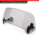 Motorcycle Adjustable Clip On Windshield Extension Spoiler Wind Deflector