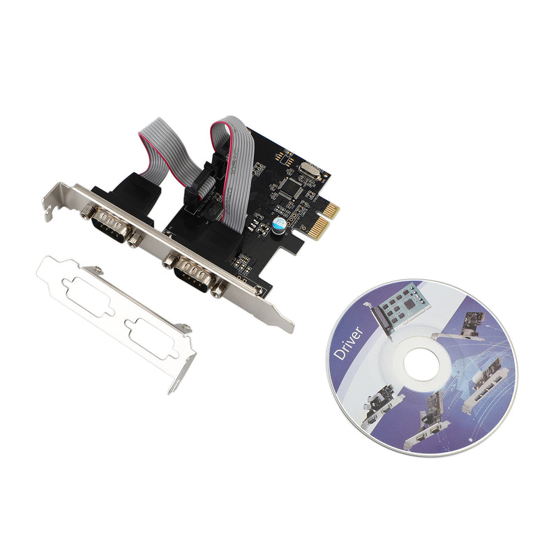PCIE To RS232 Dual Serial WCH382 Chip PCI-Express Extender Board Adapter Card