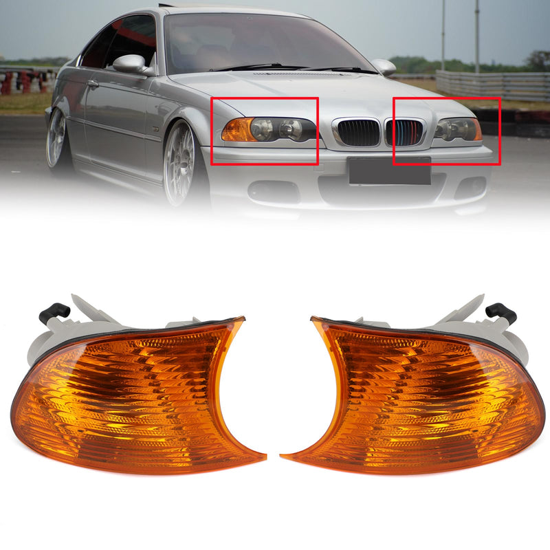 Left/Right Corner Lights Turn Signal Lamps For BMW E46 2 Doors 1998-2001  Y Generic