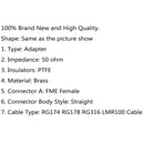 10Pcs FME Female Jack Straight Crimp Connector For RG174 RG178 RG316 LMR100