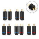 5PCS Aluminum Alloy Paint Black 0.78mm Plug Audio Connector For JH16 JH11 Pro BK