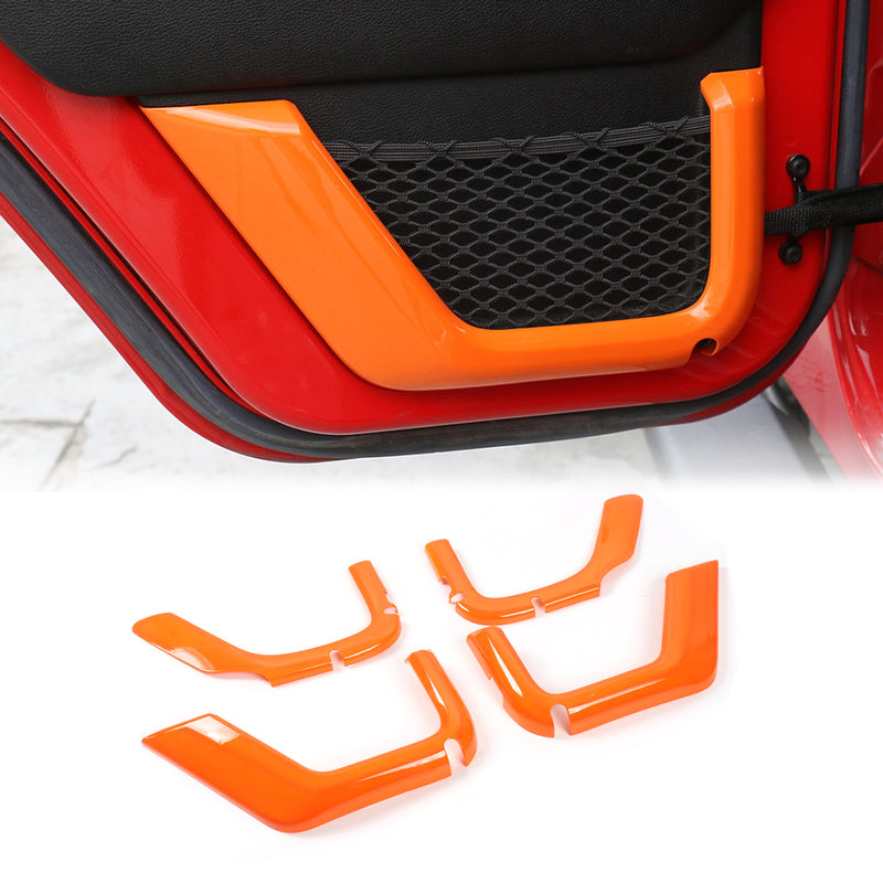 4pcs ABS Trunk Sundry Net String Bag Frame Trim For Renegade 2011+ 4Door Silver/Orange Generic