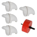 Chicken Feeder DIY Poultry Feeder Gravity Feeder 4 Ports and Hole Saw Kit