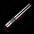 2pcs Side Skirt Stripes Decal Sticker for Mercedes Benz W205 C Class AMG White