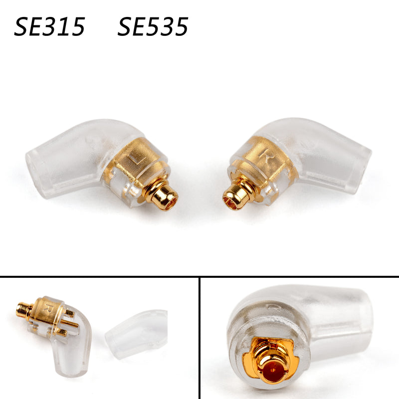4Pair For Etymotic SE315 SE535 UE900 Earphone Cable Pin Connector Plug Clear
