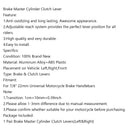 Universal 7/8'' 22mm Front Brake Clutch Master Cylinder Reservoir Levers Generic