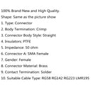 10Pcs SMA Female Jack RF Connector Female Pin For RG58 RG142 RG400 LMR195 Cable