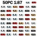 50pcs HO Scale Model Car 1:87 Building Train Scenery Architecture Model