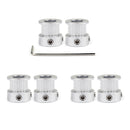 6Pcs GT2 20T 8mm Bore Aluminum Timing Belt Pulley For 3D Printer Parts