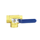1" Ball Valve Female L Port 600 WOG NPT Brass Ball Valve Threaded Plumbing