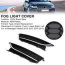 2PCS VW Passat 2012-2015 Front Driving Fog Light Cover Black/Chrome