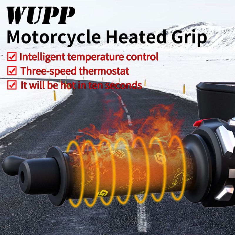 Heated Hand Grips Pad Multi-Temperature 12V Handlebar Heater For Motorcycle