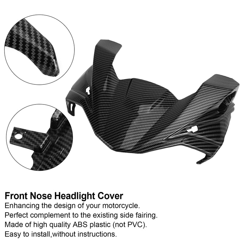 Carbon Front Nose Headlight Cover Surround Fairing For Kawasaki Z650 2017-2019 Generic