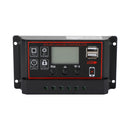 10A/20A/30A Solar Panel Regulator Charge Controller PWM LCD Dual USB 12V/24V