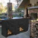 96*24*42Inch Outdoor Firewood Log Storage Rack Cover Waterproof Snow Protect