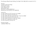 Front Bumper Wheel Fender Molding Trim Right 71103-SWA-000 For Honda Crv 07-11 Generic