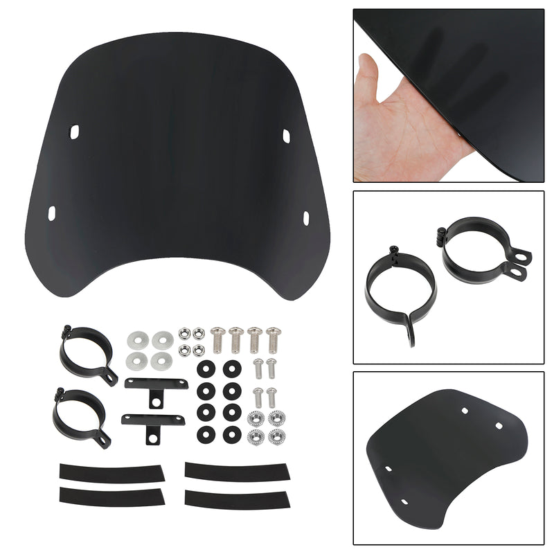 motorcycle with 52-60mm front fork Universal Windshield WindScreen