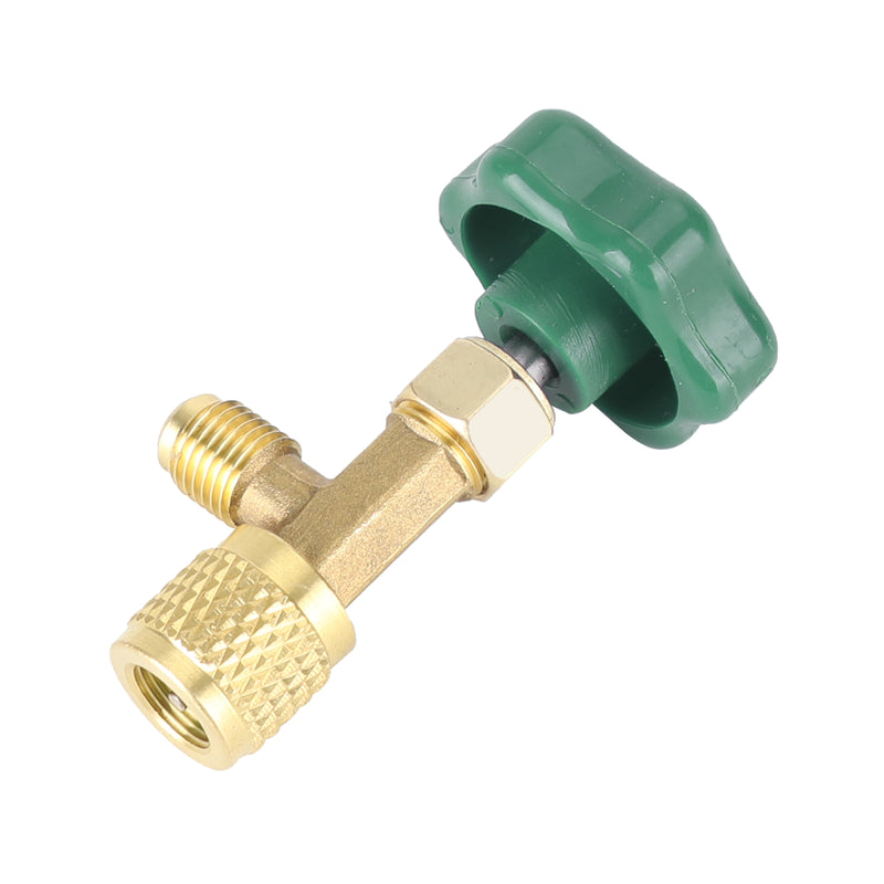 For R22 R134A R410A Gas Refrigerant Ac Can Tap Valve Bottle Opener 1/4Sae Green