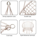 Hammock Chair Rope Hanging Swing Round Indoor Ourdoor Patio Bedroom Hammock