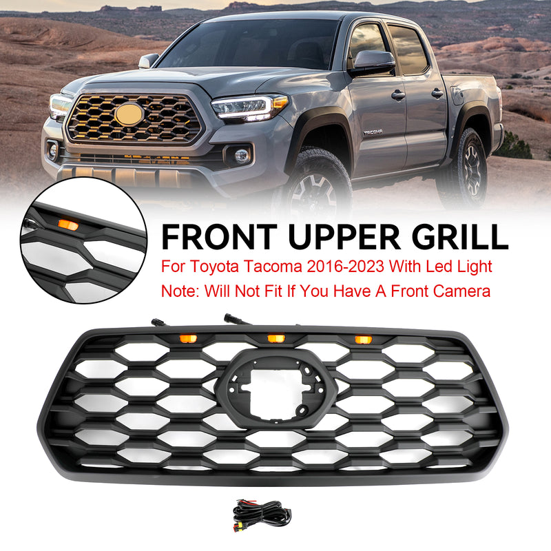 Toyota Tacoma 2018-2023 Raptor Style Front Bumper Grille Grill W/ LED Light