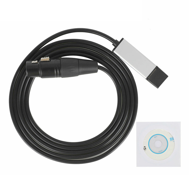 USB to DMX Interface Adapter DMX512 Stage Light Controller Cable For Computer