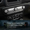 Center Console Button Decorative Cover Trim Kit For 18-19 Wrangler JL JLU Generic