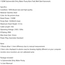 1100W Submersible Dirty Water Pump Bore Tank Well Steel Automatic