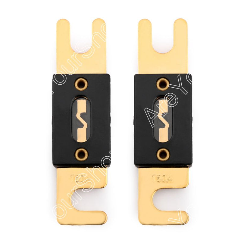 2Pcs Fuse 150A AMP ANL Type Gold Plated Blade Fuses For Auto Car Stereo Audio