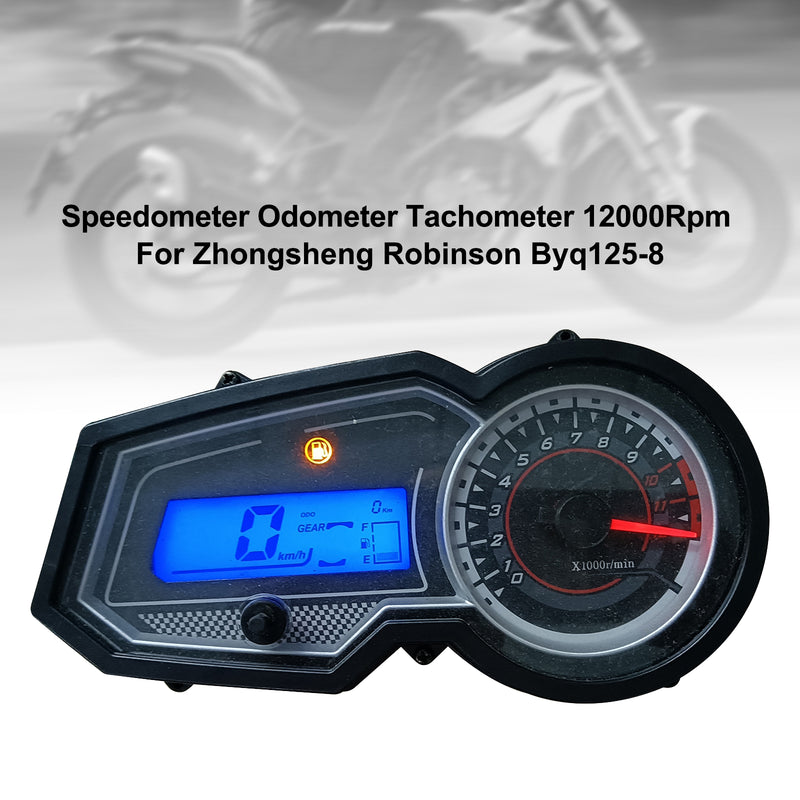 Zhongsheng Robinson Byq125-8 Speedometer Odometer Tachometer 12000Rpm