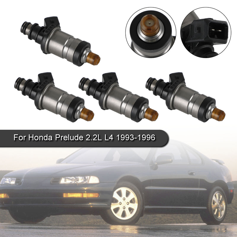 1993-1996 Honda Prelude 2.2L VTEC 4PCS Fuel Injectors 06164-P0F-000