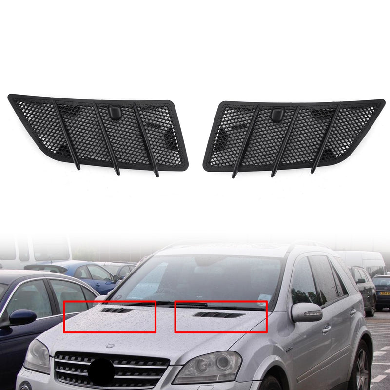 Hood Air Vent Grille Cover Set L+R For Benz W164 Ml Gl Class 2008-11