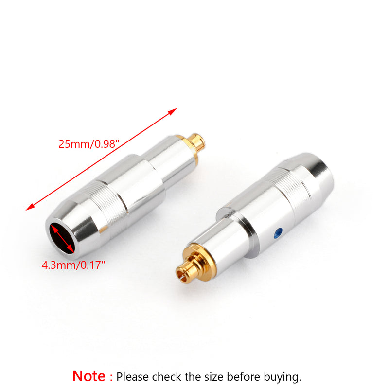 4 Pairs Earphone DIY Pin Gold Plated Audio Plug For MMCX 1840 1440 1540 Silver