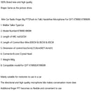 4x Mini Car Radio Finger Big PTT Handsfree Microphone for QYT KT8900 KT8900R