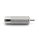 4PCS Silver Carbon Fiber Rhodium-Plated RCA Audio Plug Speaker Connector Silver