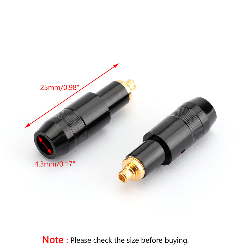 4 Pairs Earphone DIY Pin Gold Plated Audio Plug For MMCX 1840 1440 1540 Black