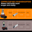 LED Headlight 6000K 2000W 300000LM Low Beam bulbs High Power Generic