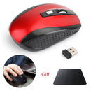 2.4GHz Wireless Cordless Optical DPI Mouse Mice With Pad for PC Laptop