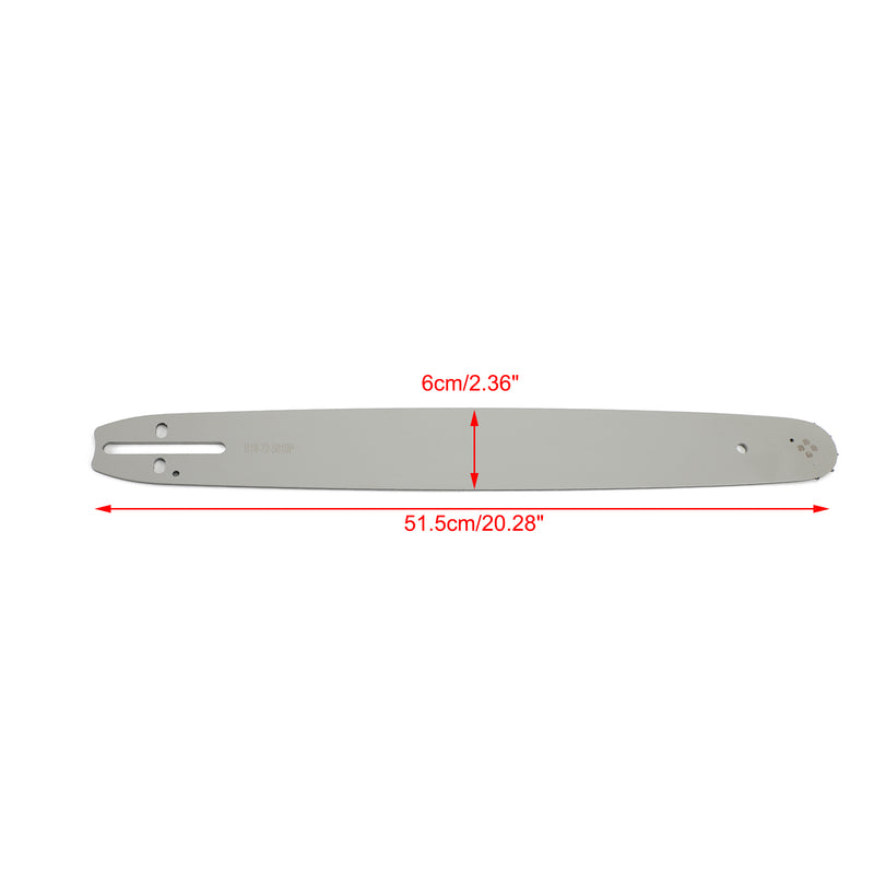 18" Chainsaw Guide Bar Chain 0.325" .058" Gauge 72DL Fit Husqvarna 440 460