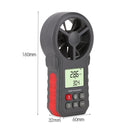 LCD Digital Anemometer Thermometer Air Flow Meter Wind Speed Gauge 0-30M/s
