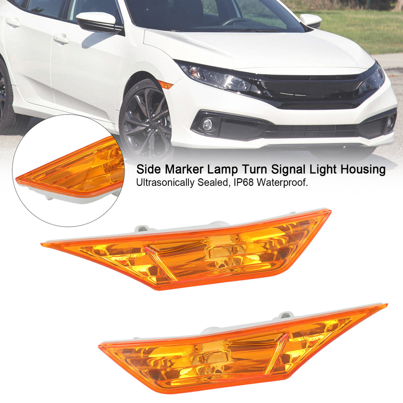 Side Marker Lamp Turn Signal Light Housing for Honda Civic 2016-2021 Amber Generic