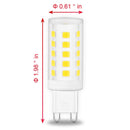 6pcs Non-dimmable G9 Led Bulbs Ceiling Light 40W Equivalent 3000K/6000K White