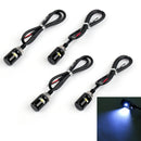 4PC Motorcycle Fender Eliminator Kit White LED License Plate Lights Bolts Black Generic