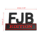 2¡Á FJB EDITION 3D Emblem Badge Truck Car Decal Bumper Sticker Black & Red